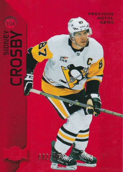 insert karta SIDNEY CROSBY 23-24 Metal Universe Precious Metal Gems Red /100